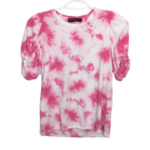 Generation Love Women's Kelly Tie Dye T-Shirt Size XS Hot Pink Short Sleeve